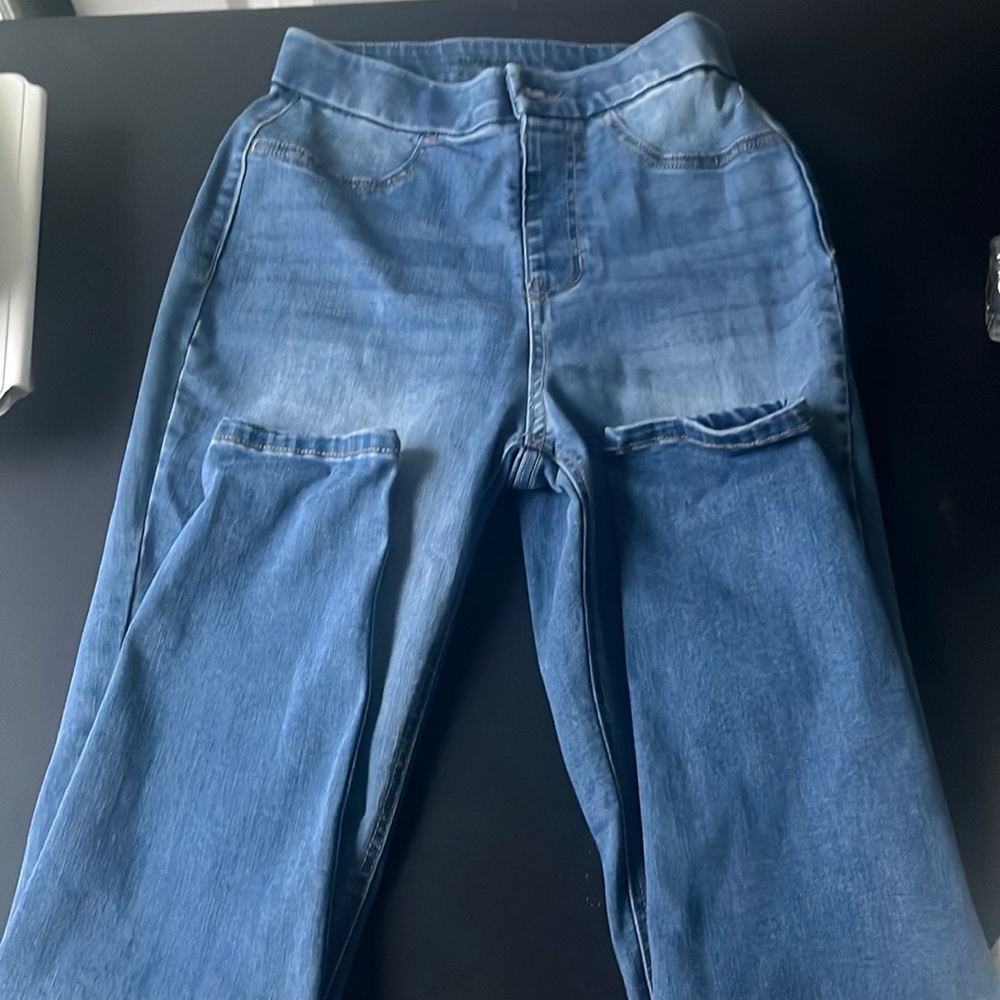 Super high rise skinny jeans